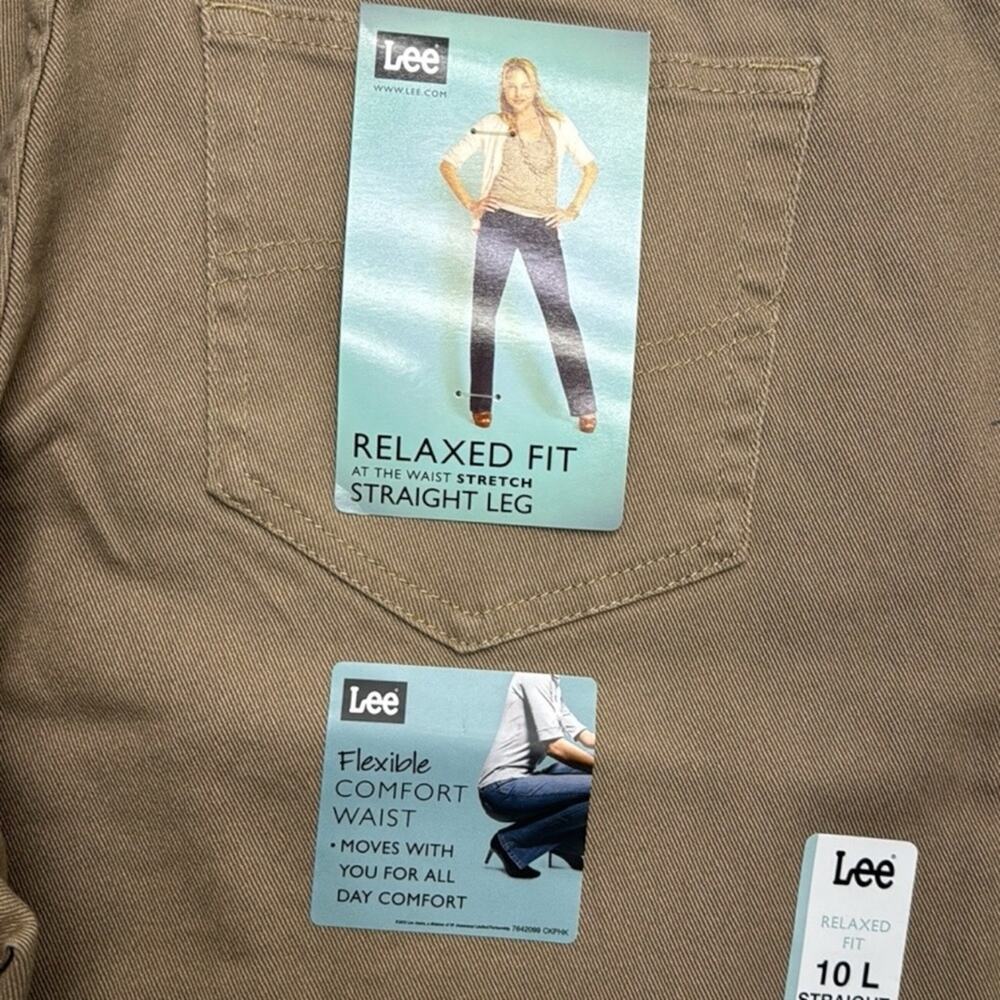 LEE Women’s 10 Long Tan Straight Leg Jeans - Picture 4 of 4